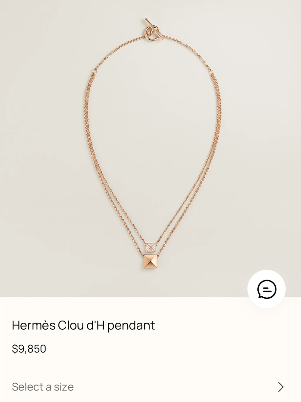 Hermès Clou d'H pendant - Picture 4 of 4